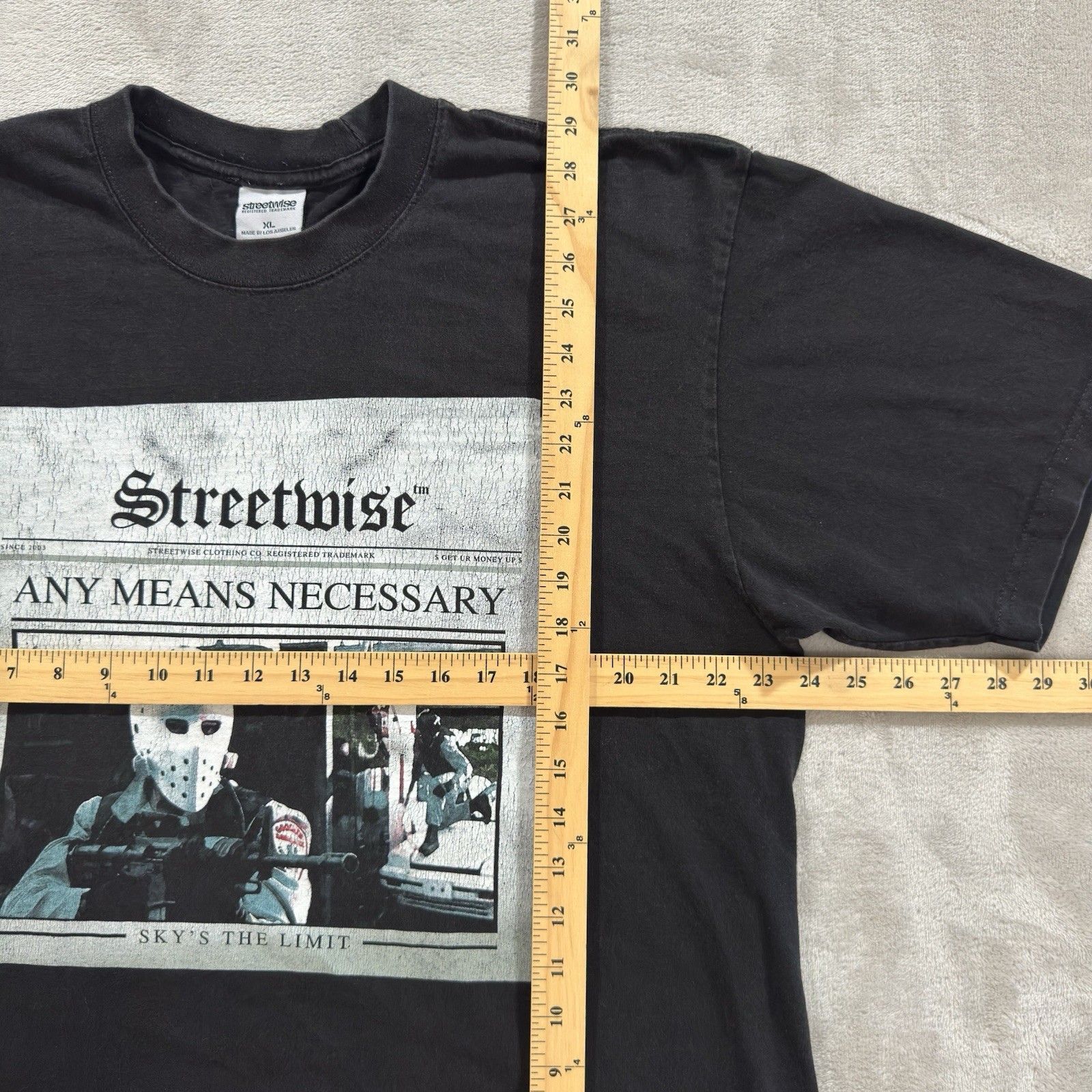 Vintage Y2K Streetwise T-shirt Urban Streetwear By Any Means Necessary Size XL