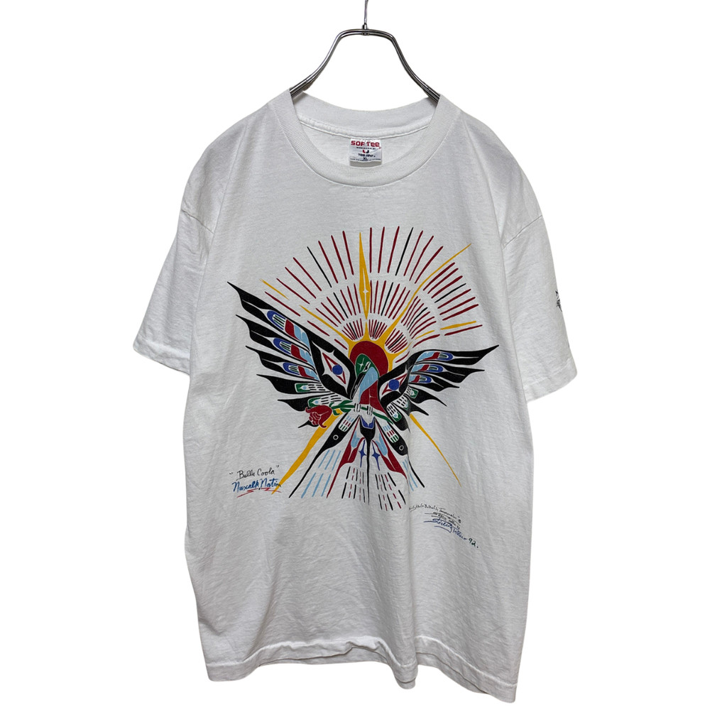【SOF TEE】 Nuxalk Bella Coola Indigenous Art ヌハルク族 シングルステッチTシャツ 先住民 ベラクーラ S-6087