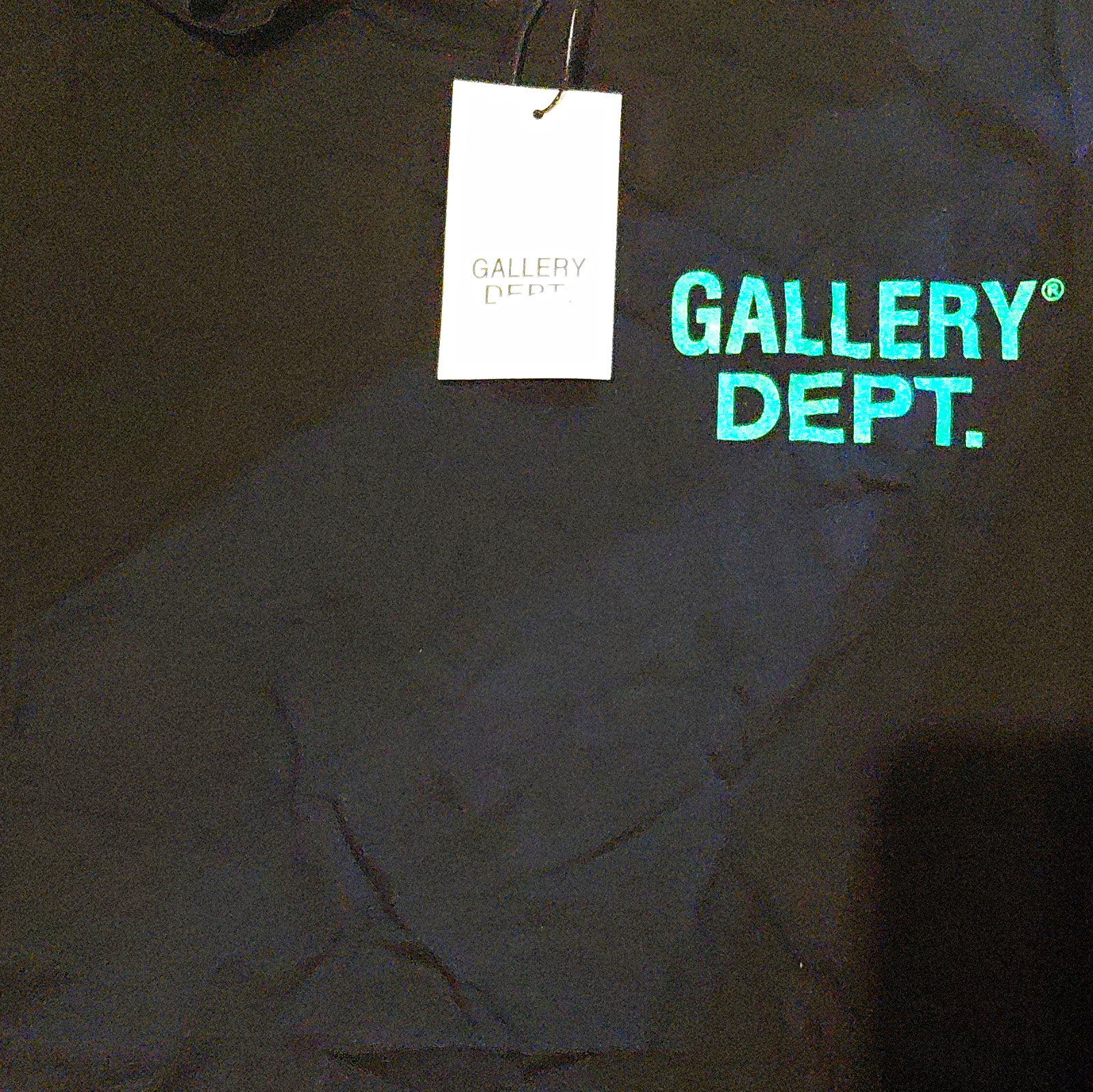 Gallery Dept. Men’s Black Green Logo Graphic Print Crew Neck T-Shirt Size M