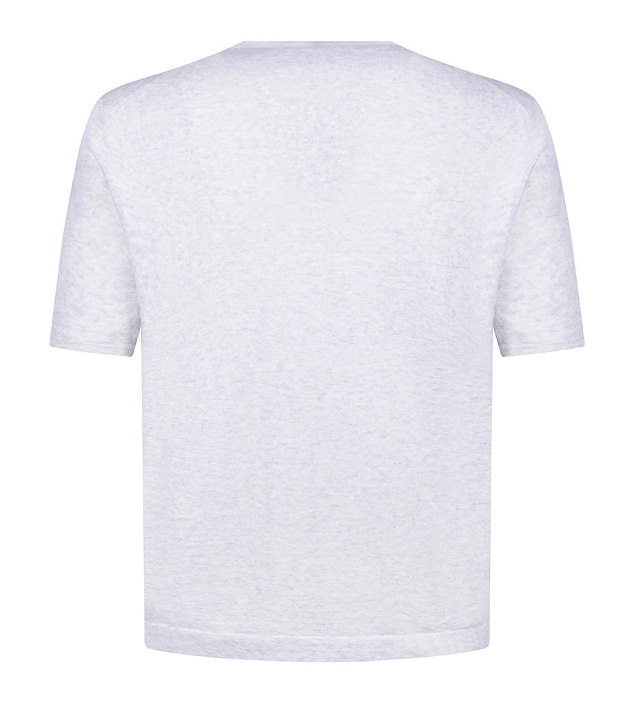 STILE LATINO t-shirt linen cotton EU 56 US 46 light gray melange normal fit