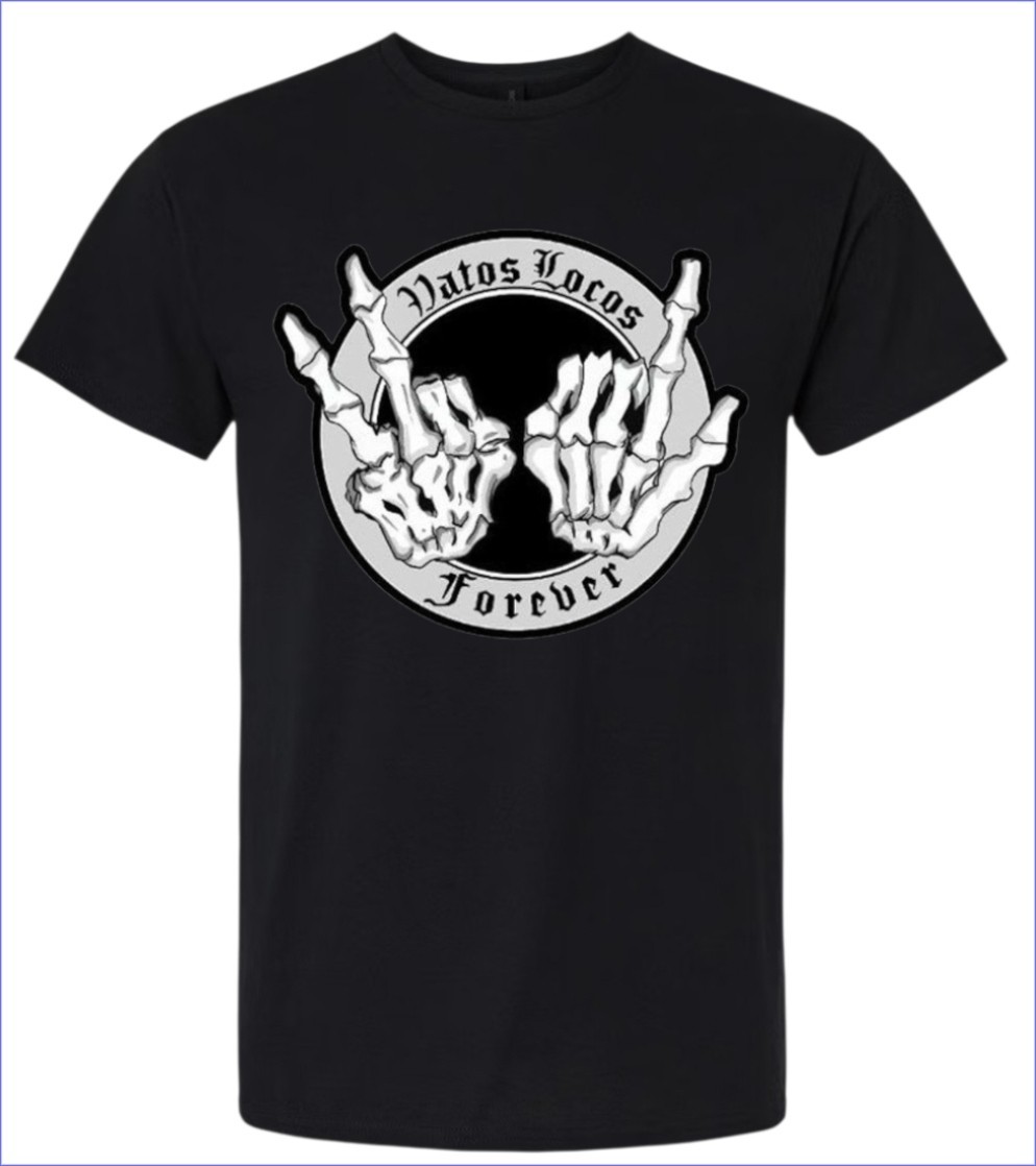 Vatos Locos Forever T-shirt Men&rsquo;s or Youth Small to 5X-Large Black Style 4