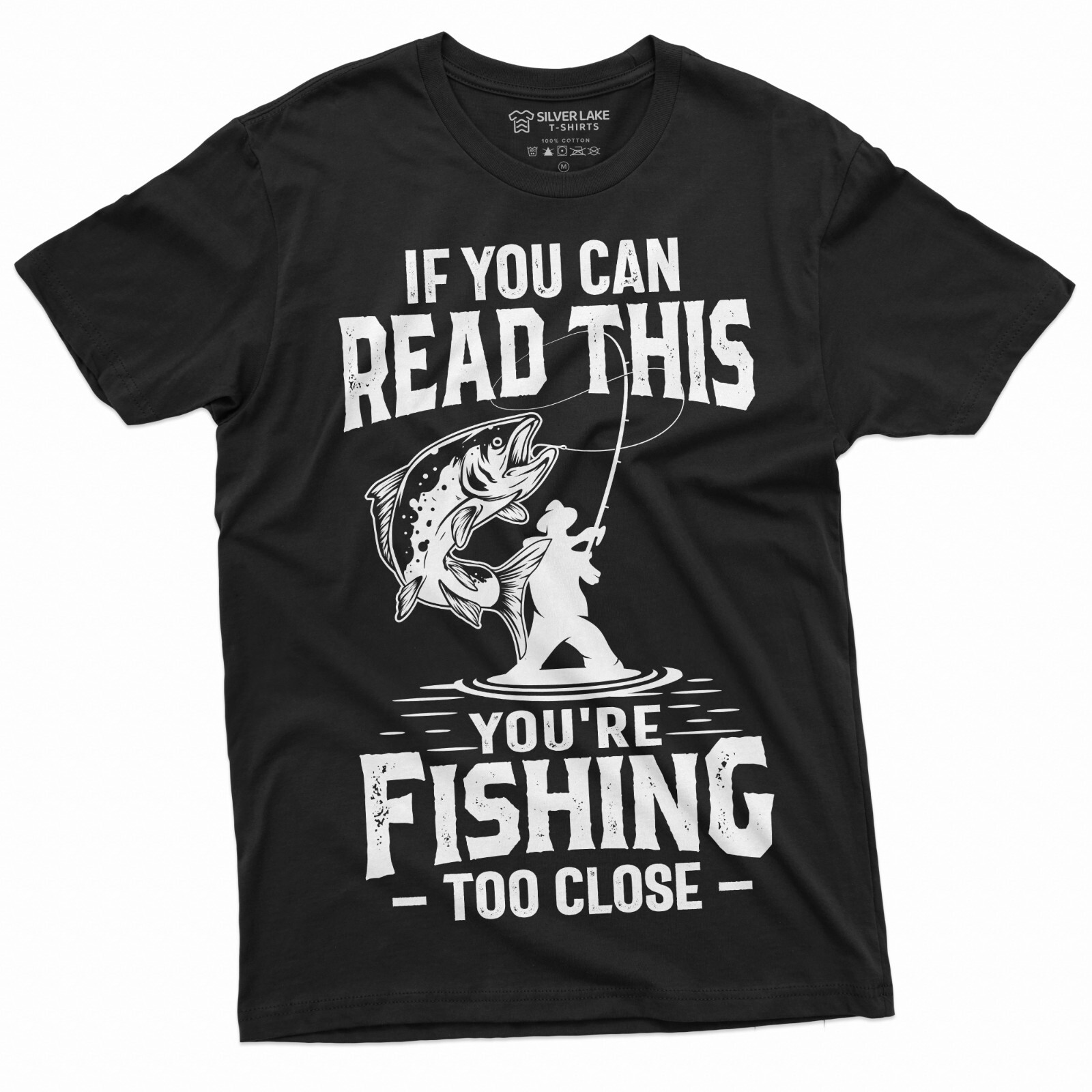 Men&rsquo;s Fishing Too Close T-Shirt Funny Fishing Shirt Fisherman Gift Fisherman Tee