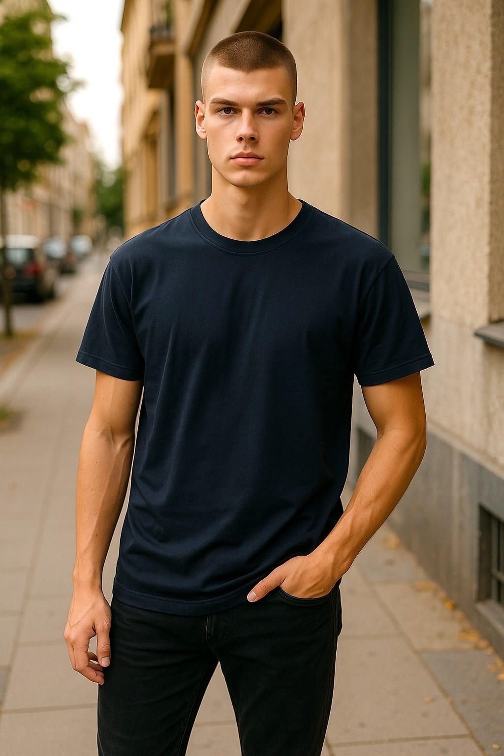 Alternative Earthleisure by Hanes 100% Cotton Crewneck T-shirt Unisex Black New