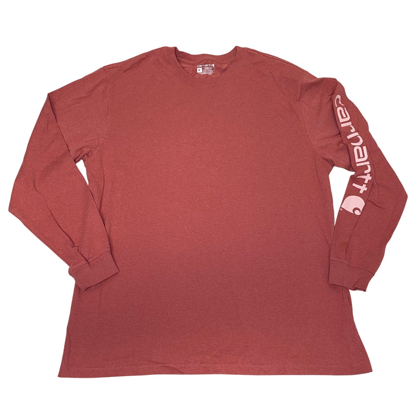 Carhartt K231 Loose Fit Long Sleeve Logo T-Shirt XL Heather Red Spring 2021
