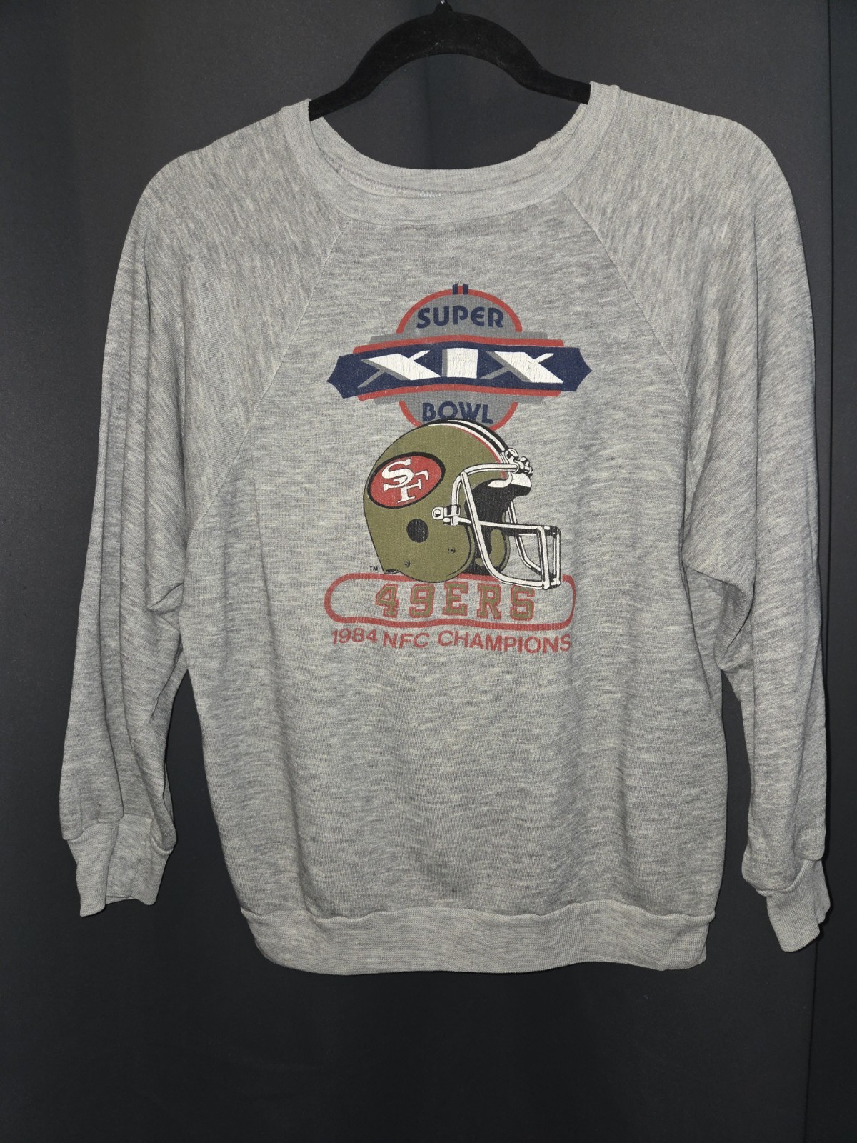 Vintage Superbowl 49&rsquo;ers 1984 Champs Gray Sweatshirt