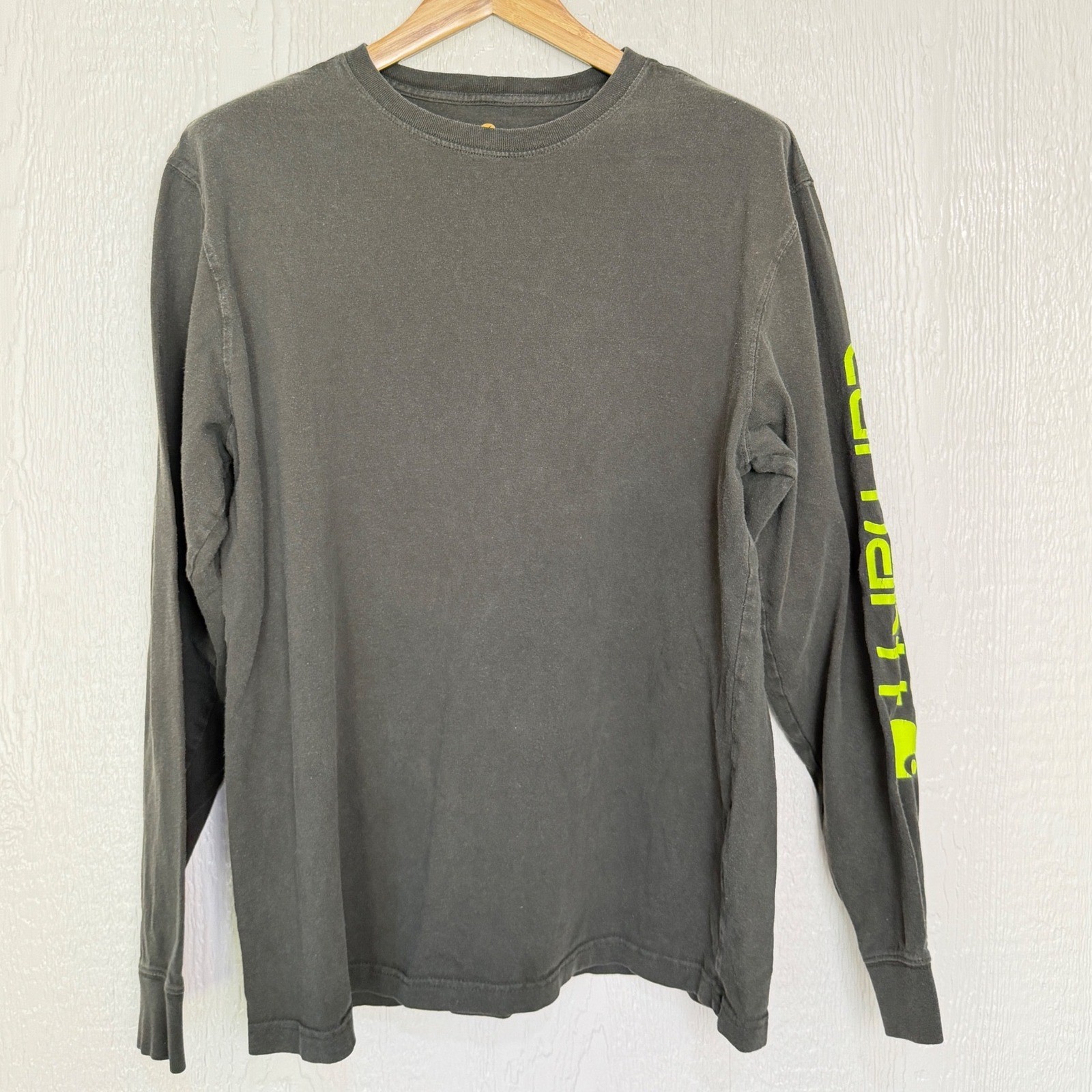 Carhartt Mens K231 Long Sleeve Logo Graphic T-Shirt Black Size Medium
