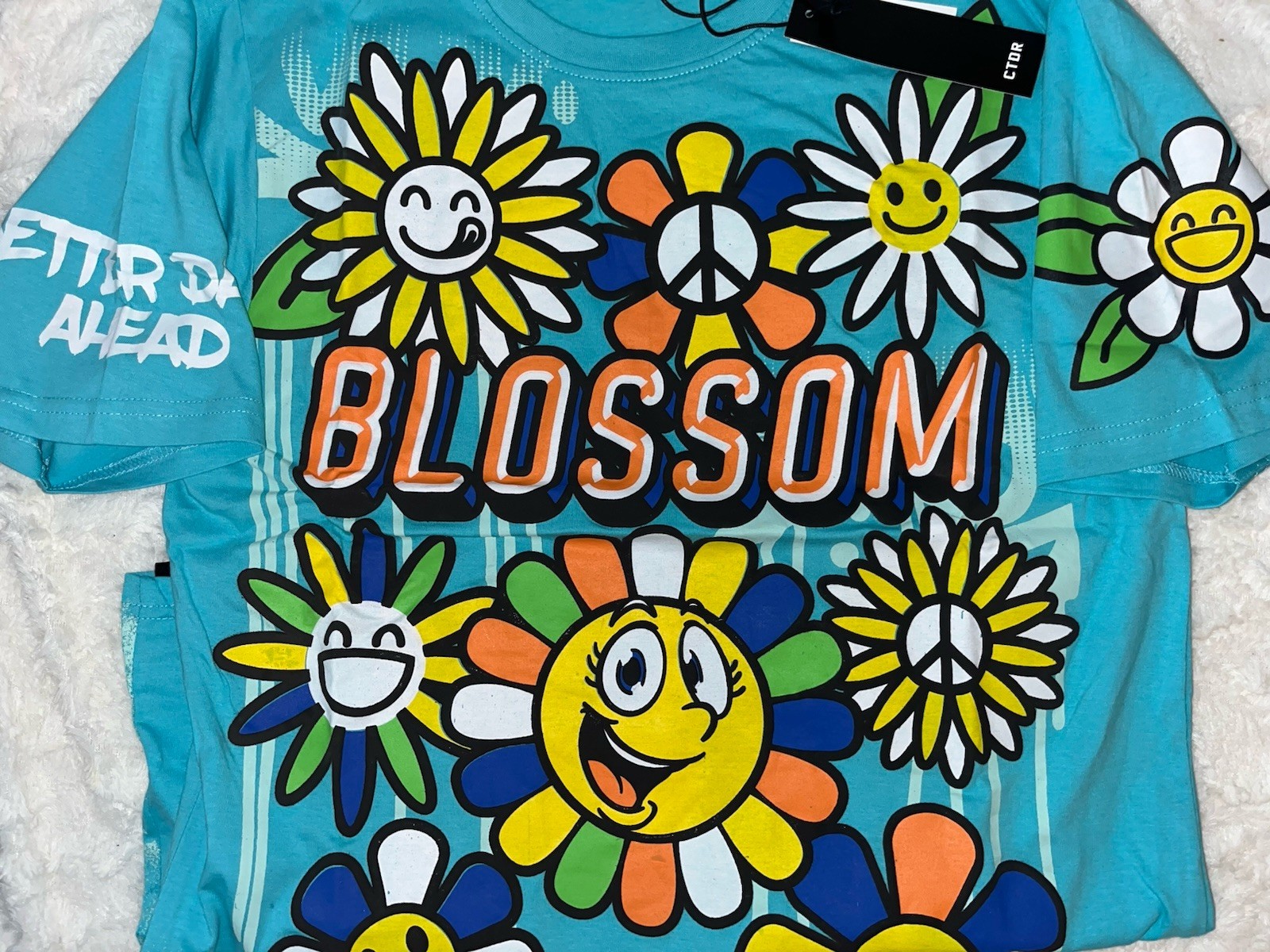 CONTENDER MENS STREETWEAR BLOSSOM PUFF PRINT POP ART GRAPHIC T-SHIRT LRG NWT $50