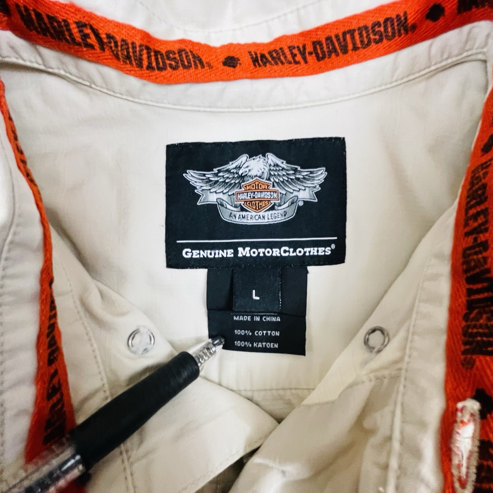 Harley-Davidson MotorClothes Shirt L, 48” Chest, 30” Length, 100% Cotton”