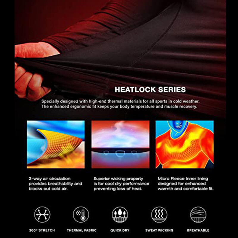 Men&rsquo;s Thermal Long Sleeve Compression Shirts Turtleneck Winter Base Layer Top US