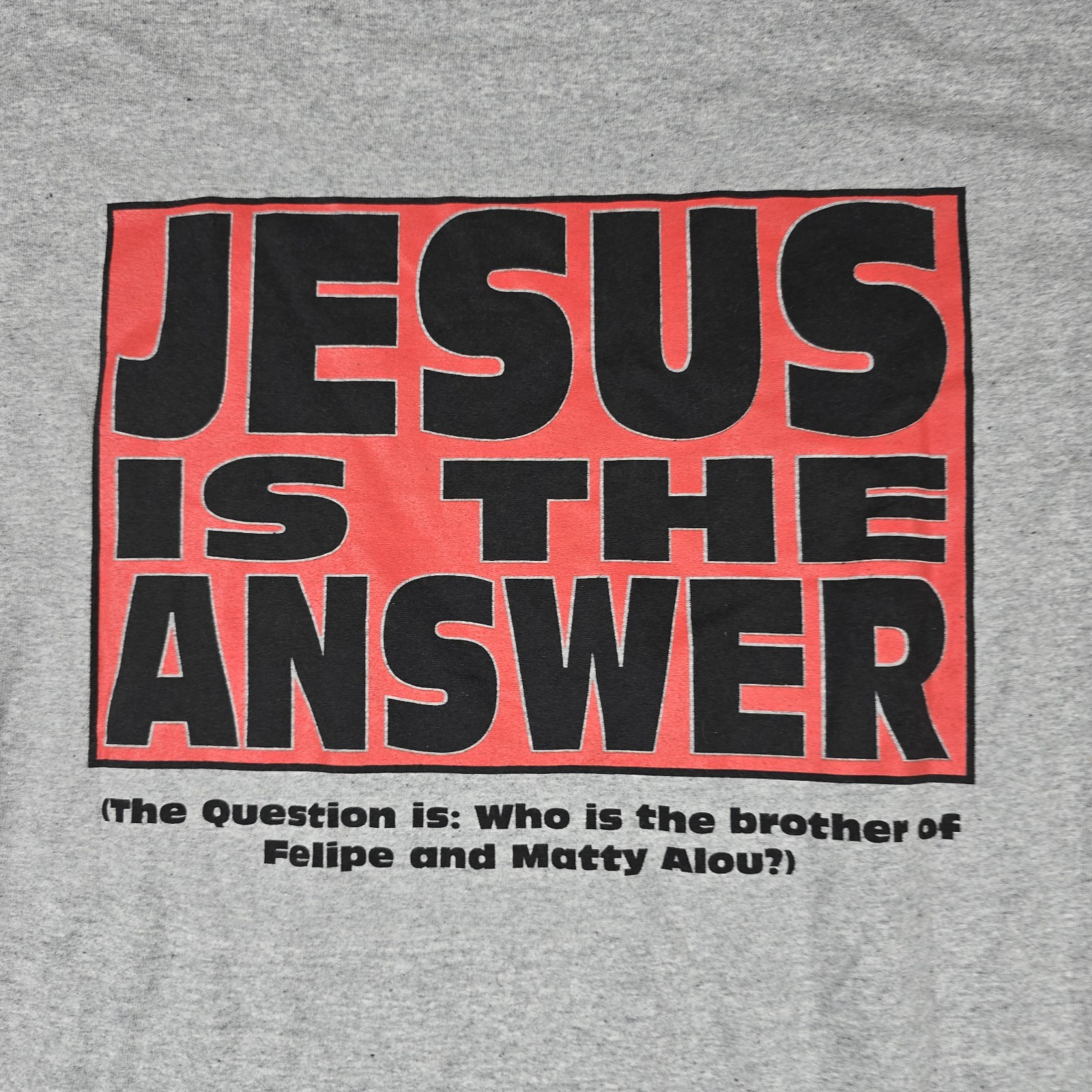 Vintage Alou Brothers Jesus Is The Answer Jack Strap Men&rsquo;s Size Large Shirt New