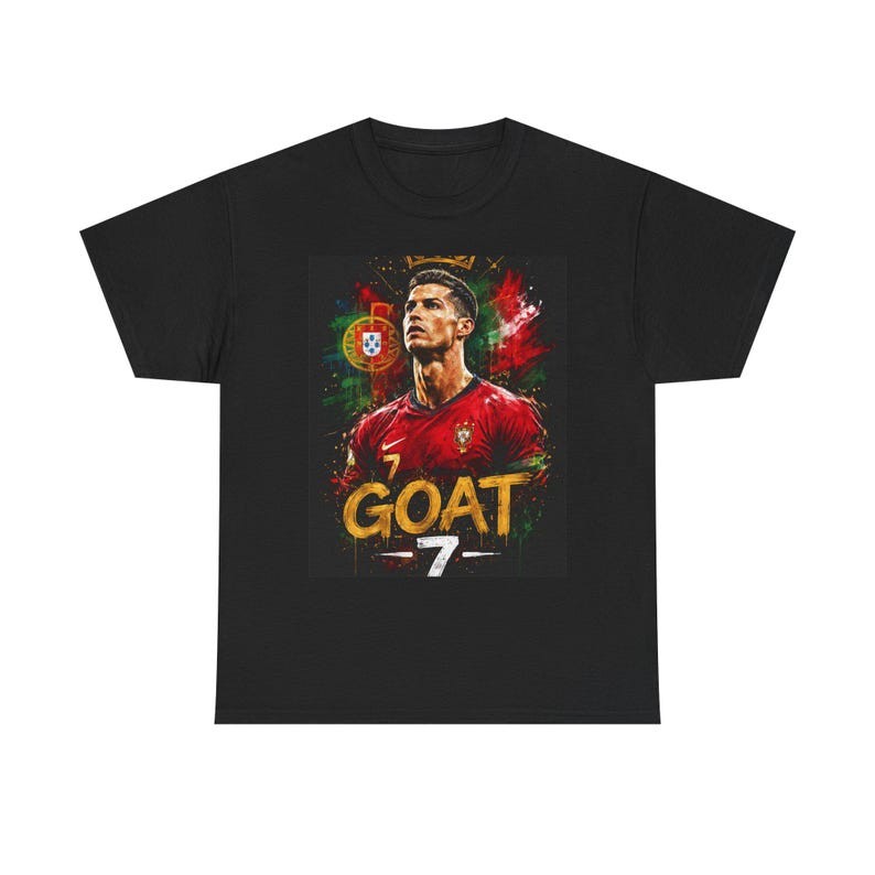 CR7 GOAT Ronaldo Street Art Tee | World Cup 2026 Soccer Legend Fan Shirt | Footb