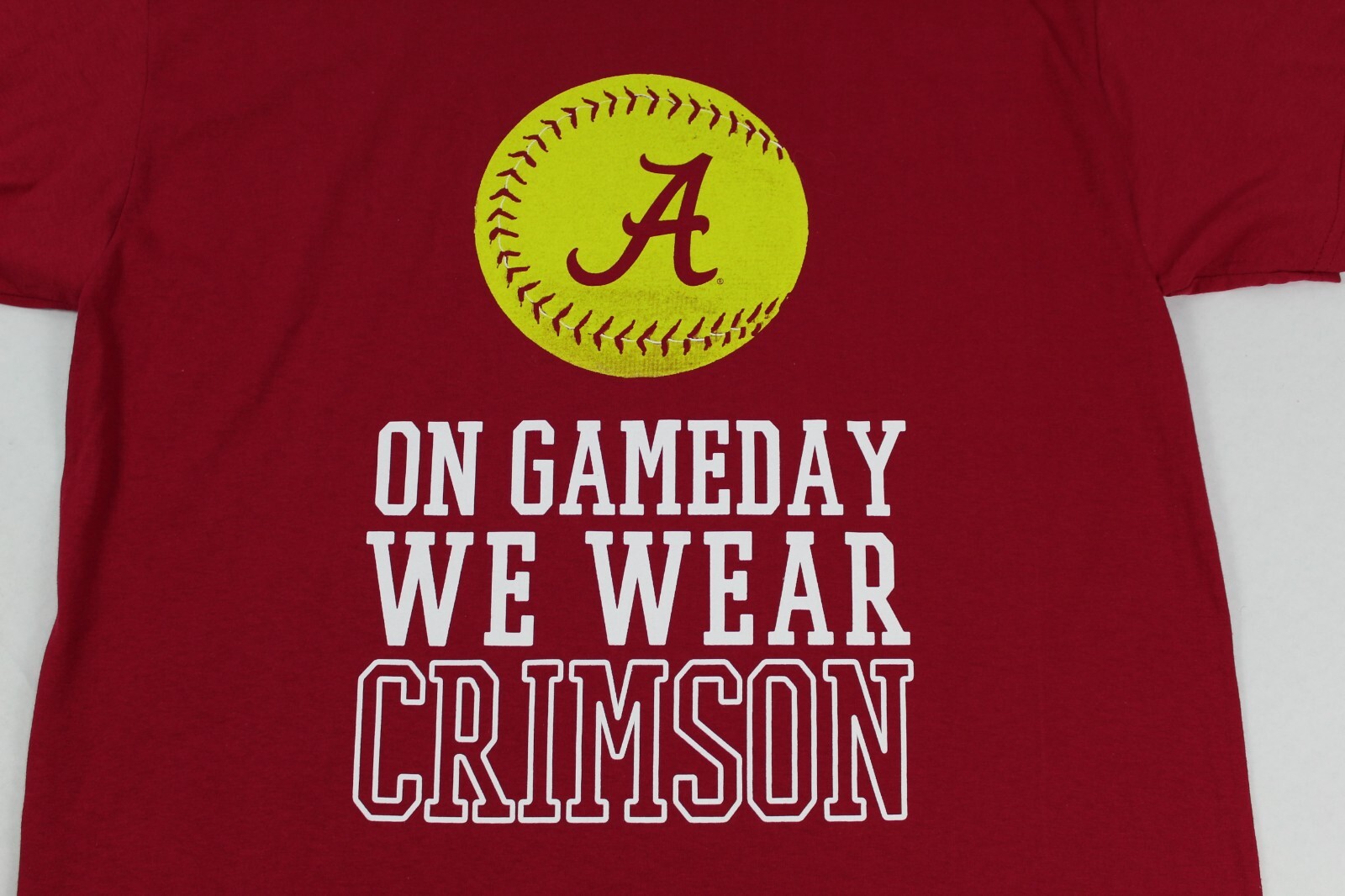 Alabama On Gameday We Wear Crimson Red Tshirt Size XL