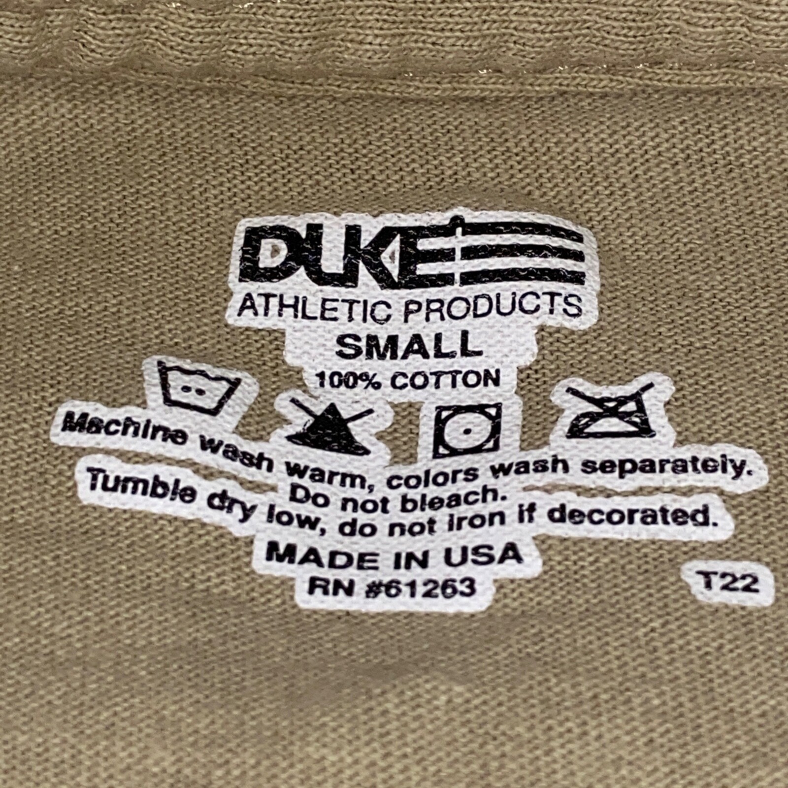 Duke T Shirt Small 100% Cotton Tactical Military Desert Khaki Tan Cool i