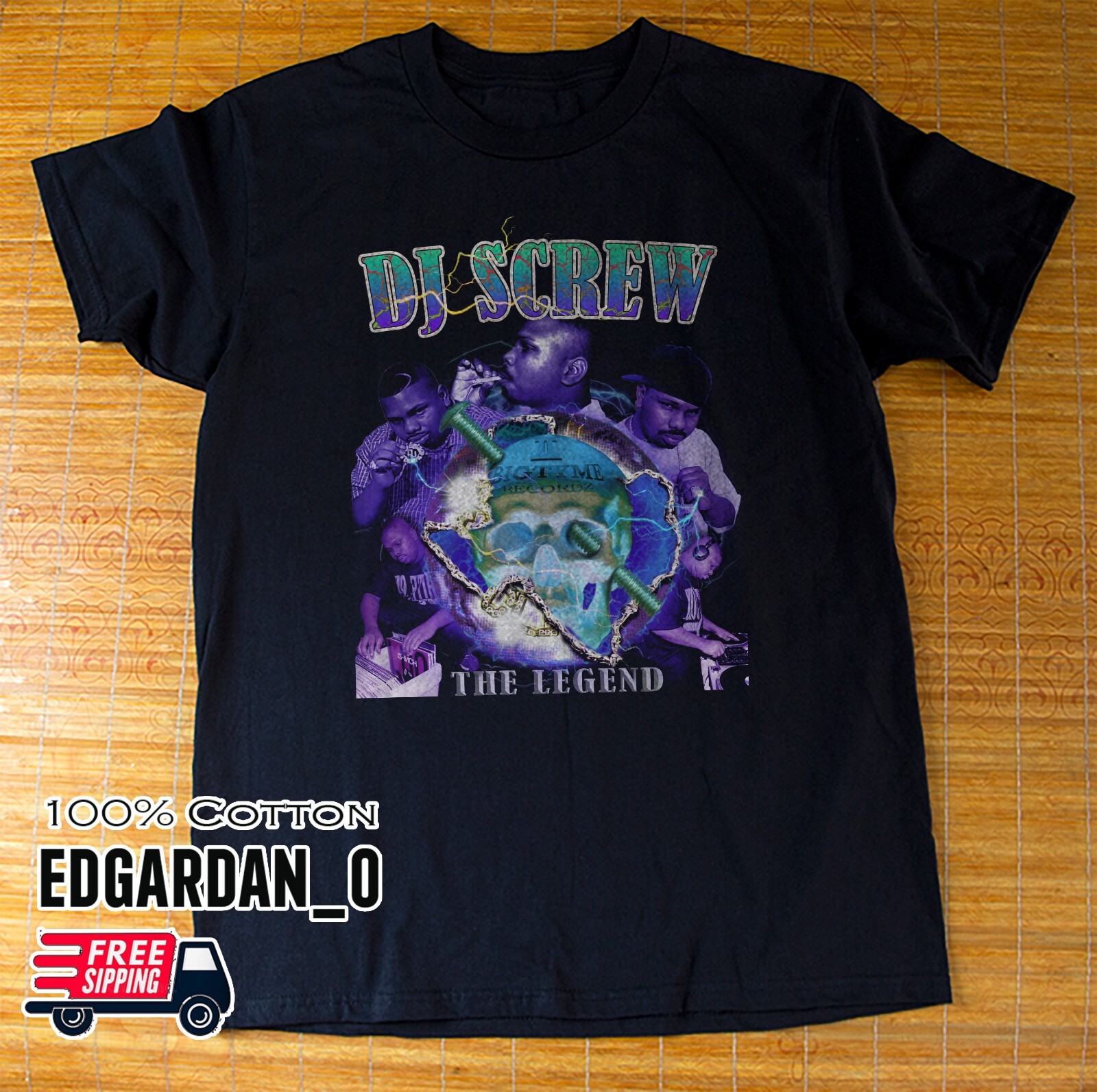 Dj Screw Vintage 90S-Inspired Rap Black Unisex T-shirt Size S-5XL