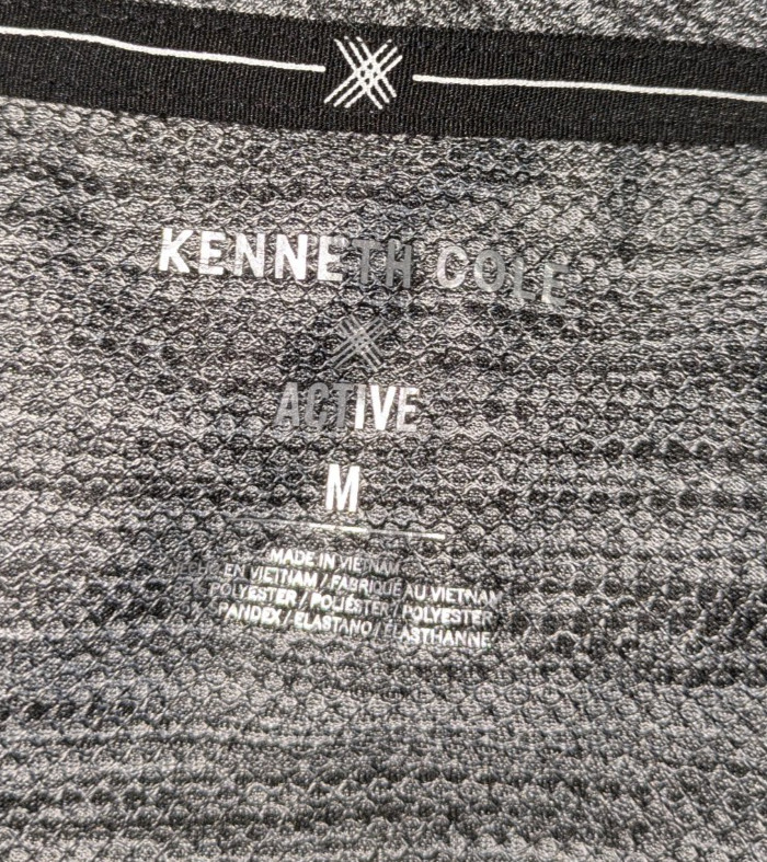 Kenneth Cole Tshirt M Men&rsquo;s Gray Heathered Short Sleeve Tech Crew Neck Active