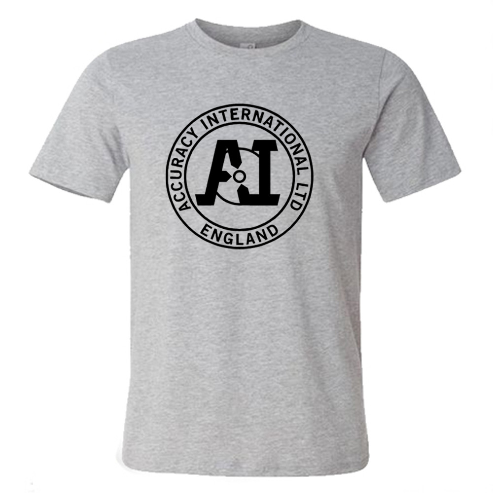 Accuracy International Guns Firearms Men&rsquo;s Grey T-Shirt Size S to 5XL