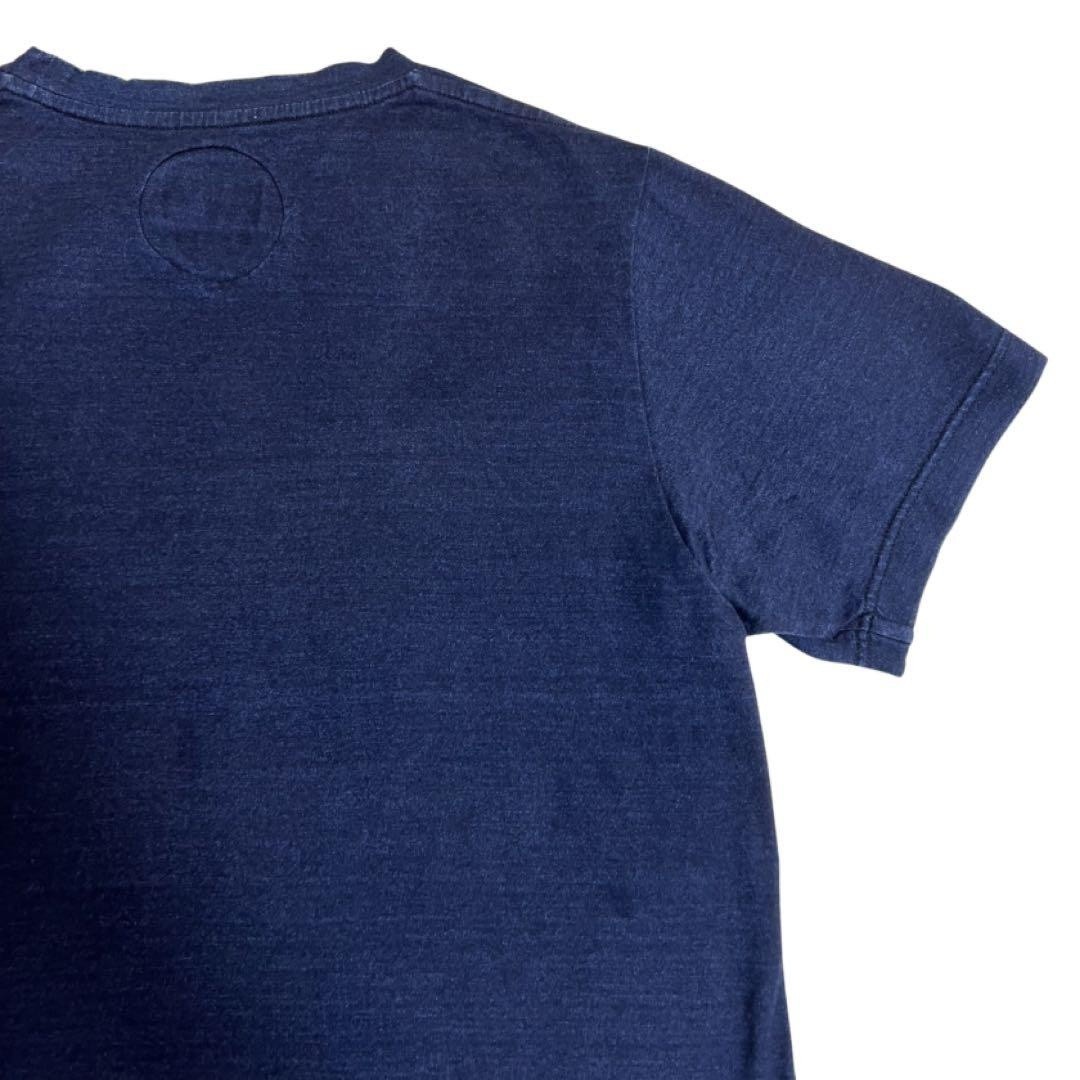 BLUE BLUE JAPAN Indigo Patchwork T-Shirt Size 2 Cotton Made in Japan F/S