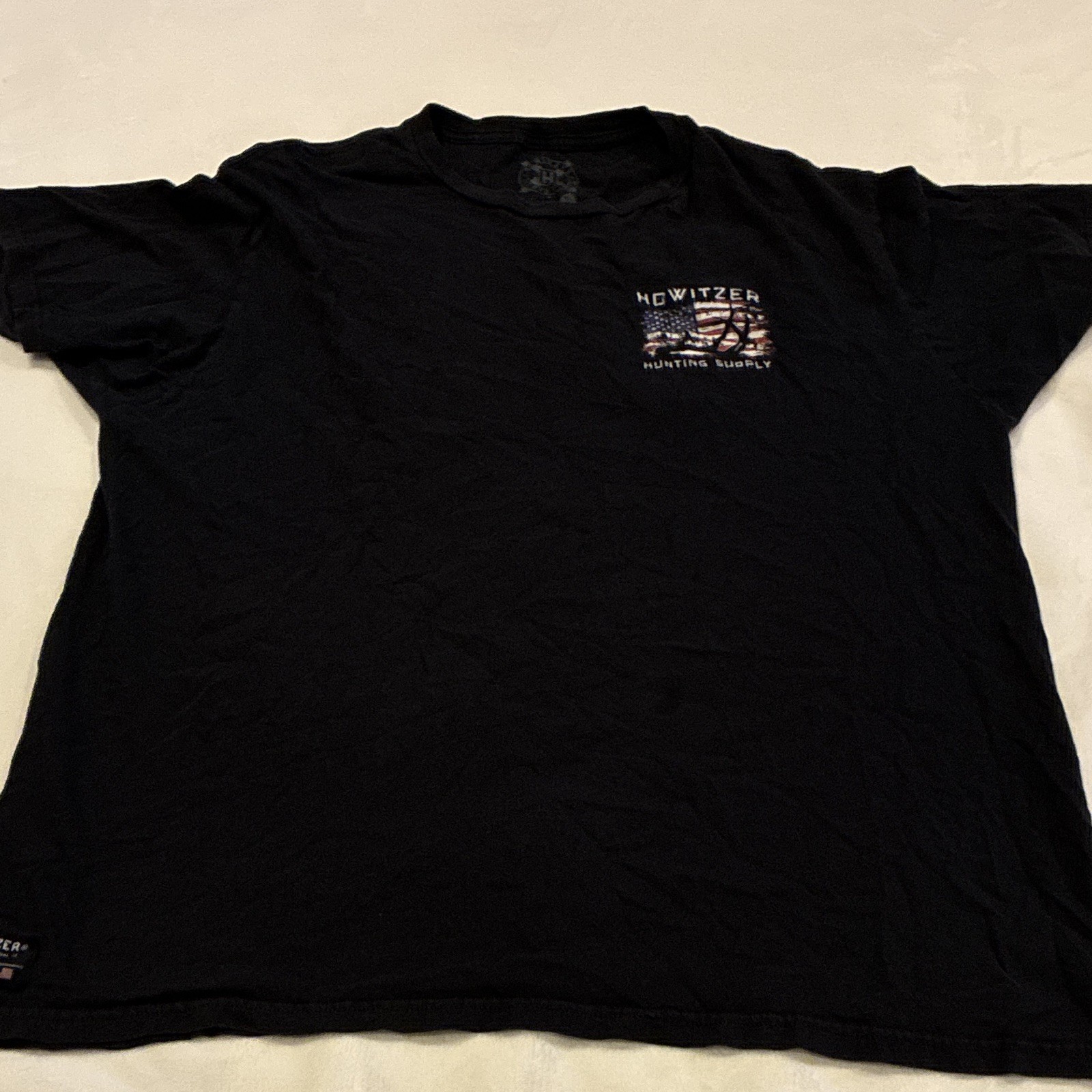 Howitzer Clothing Men&rsquo;s Black Double-Sided Logo Graphic Crew Neck T-Shirt XL