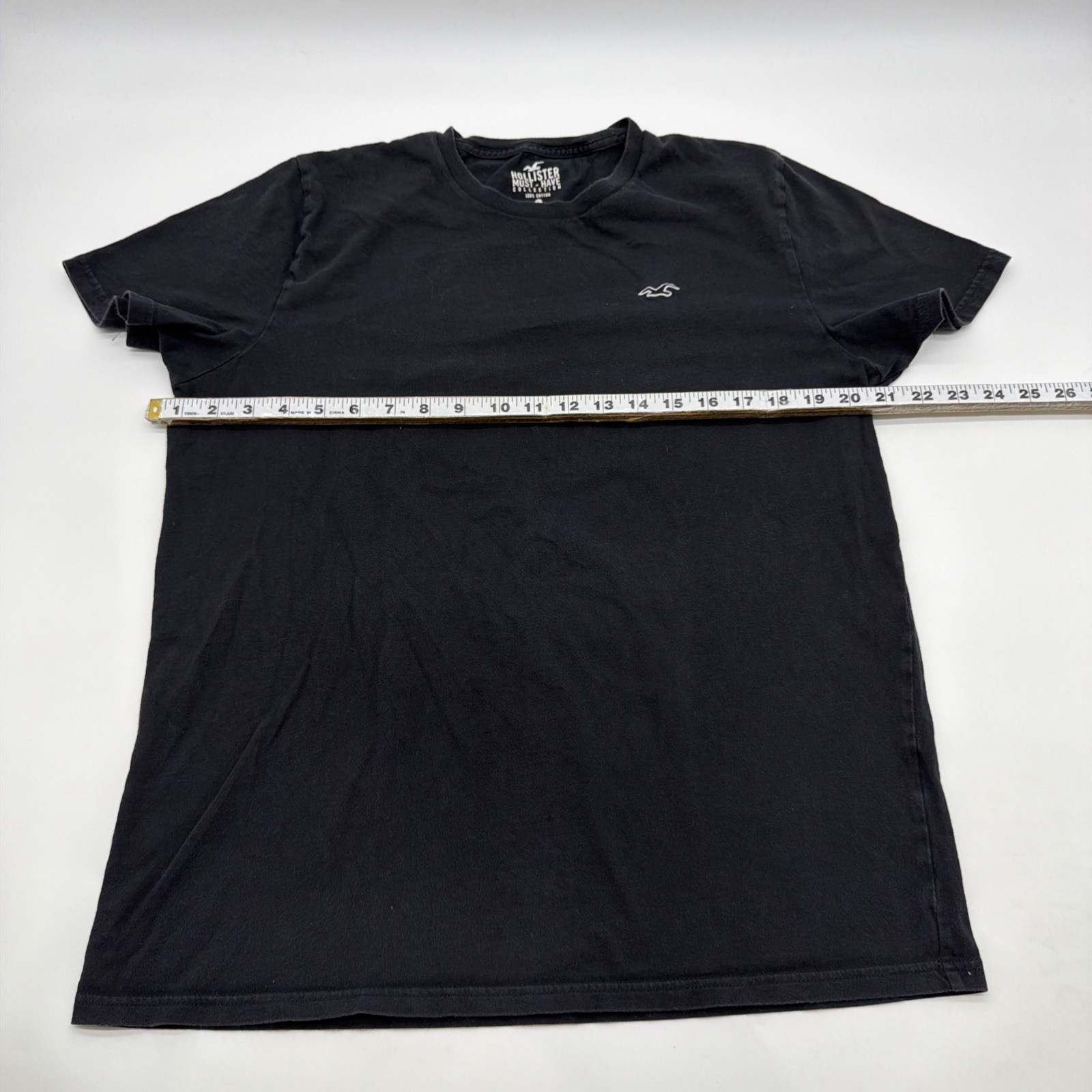Hollister Must-have Collection T-shirt Men Black Logo 100% Cotton .#48041