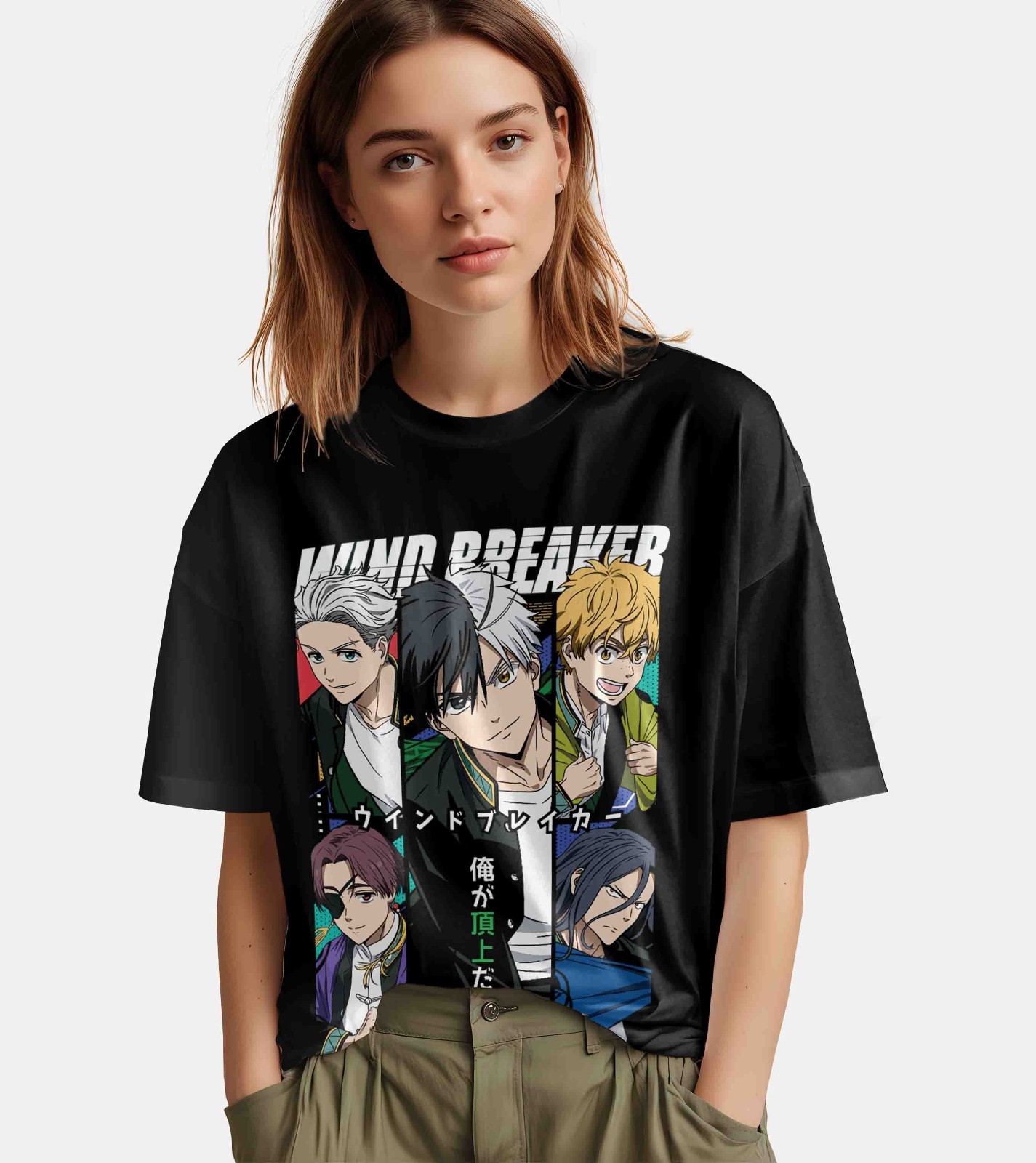 Wind Breaker Shirt Sakura Tshirt Sygishita T-Shirt Suo Top Hiragi Cute Anime Tee