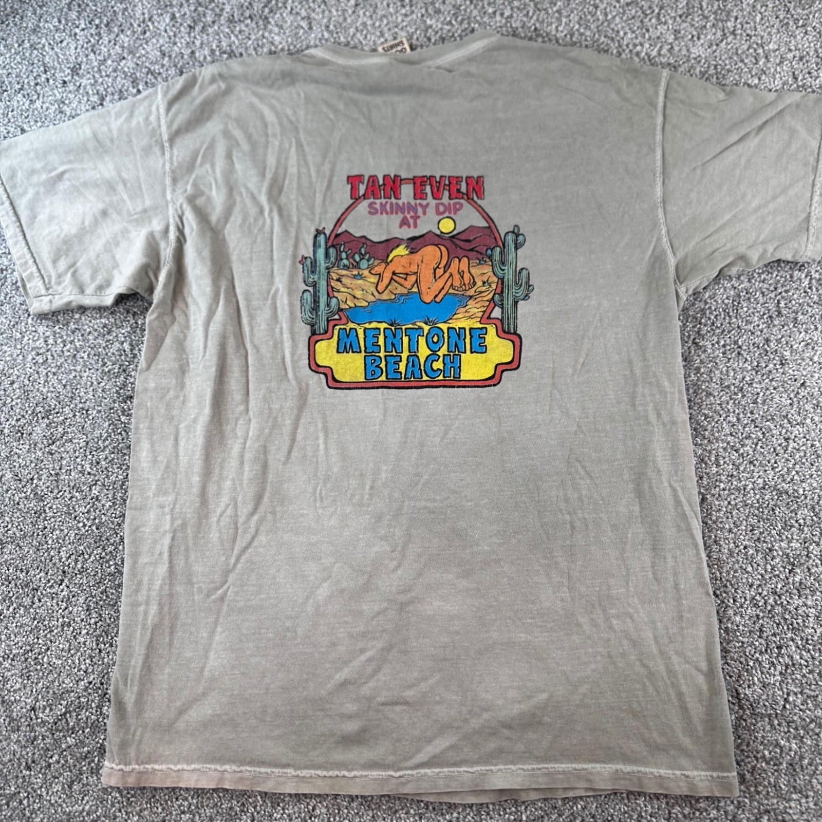 Good Shirts Pocket T-Shirt Mens Large Even Mentone Beach Summer Skinny Dip USA