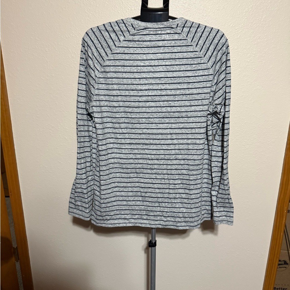 Adam Levine Collection Gray Striped Long Sleeve Shirt