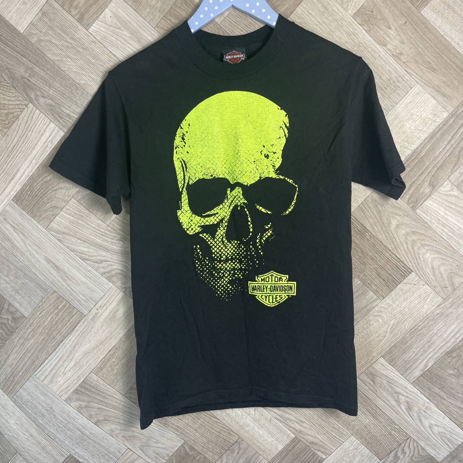 Harley Davidson Hampshire United Kingdom Black Graphic Print T Shirt Size Small