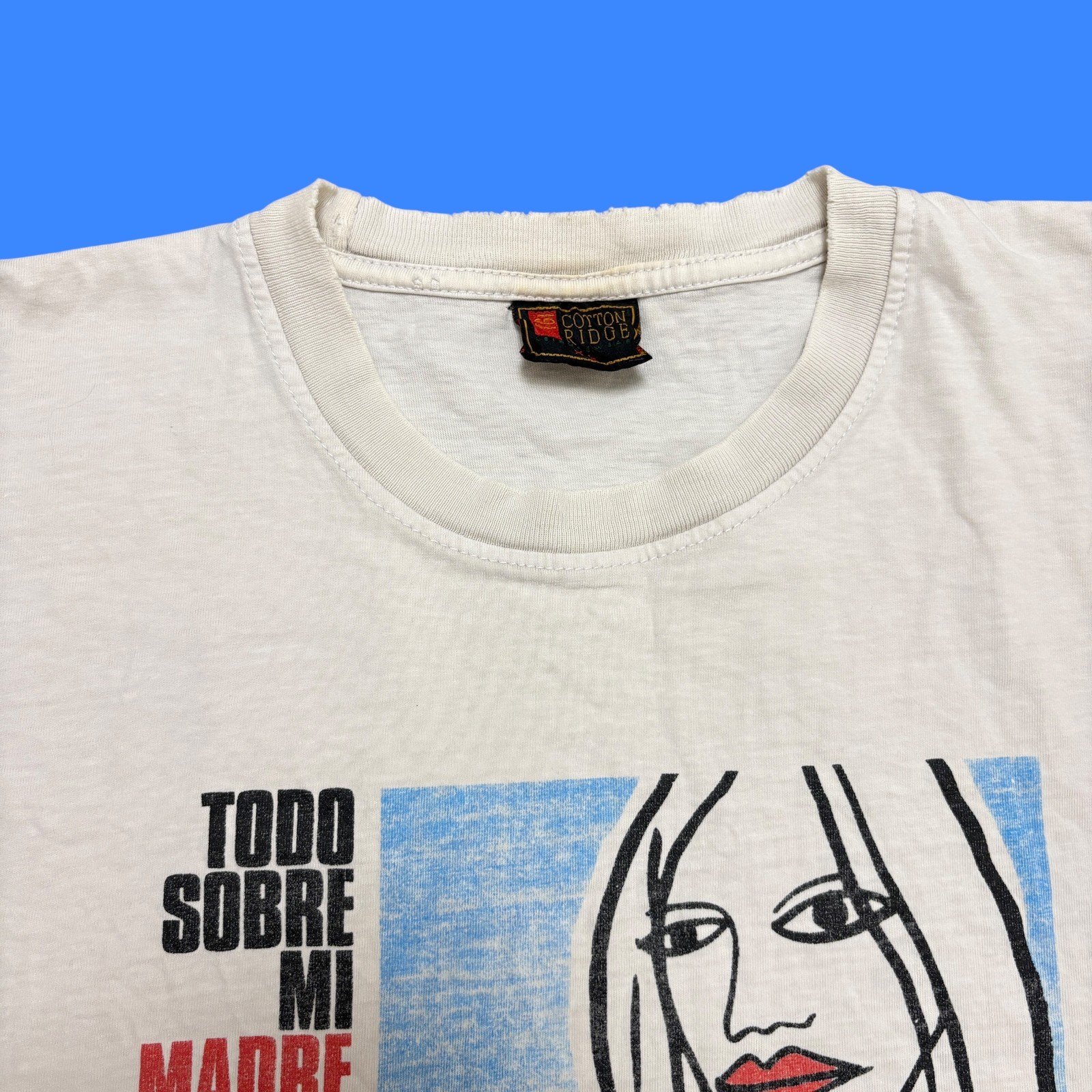 Vintage Movie Promo Shirt Mens XL White 90s Pedro Almodovar Art Graphic Cinema