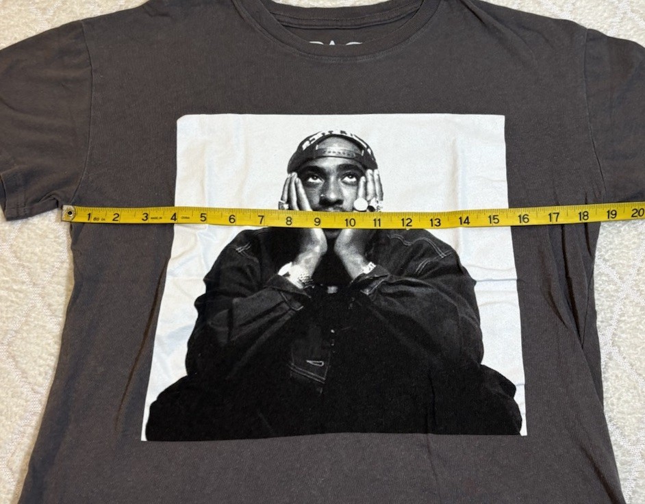 2pac Hip Hop Rap Legend Graphic Gray Shirt Unisex Size Small