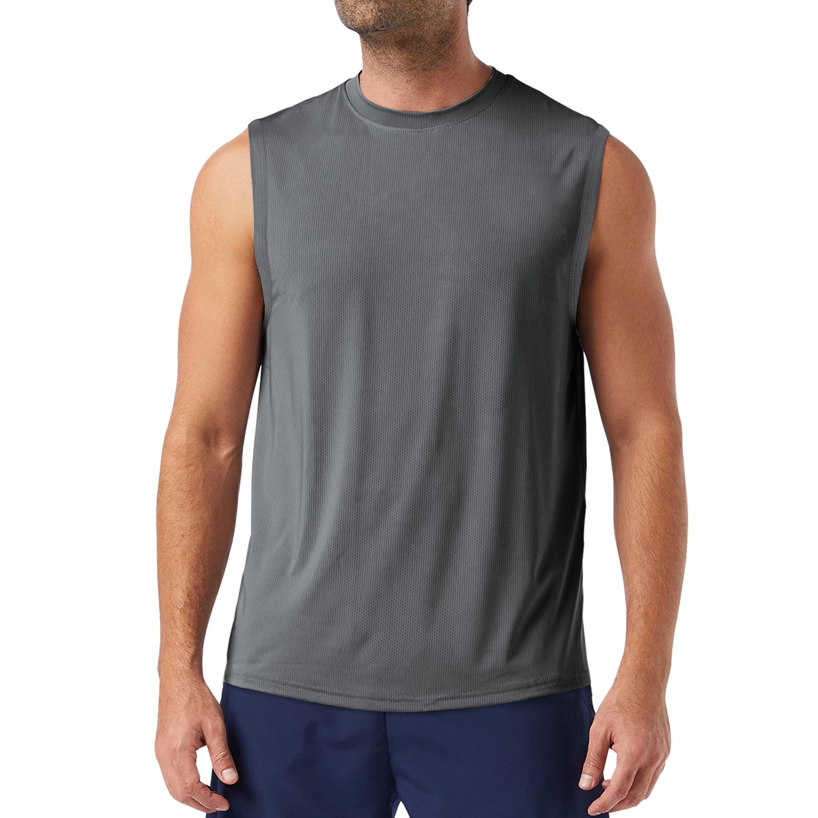 3 Pack Men Quick Dry Sleeveless Muscle Shirts Gym Summer Fitness Workout Running