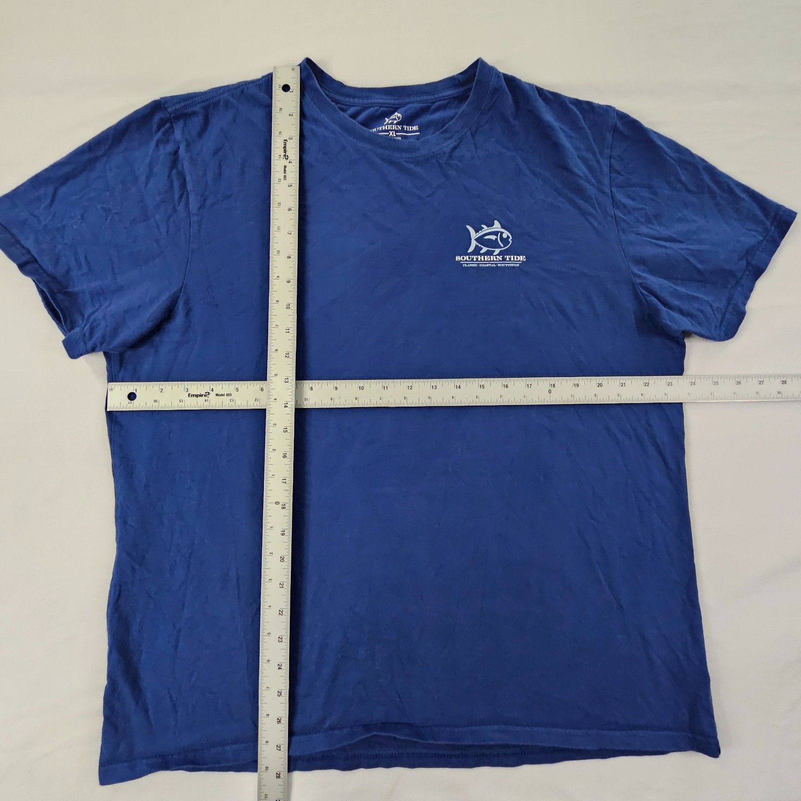 Southern Tide Coastal Classic Southern Blue Short Sleeve Cotton T-Shirt Men&rsquo;s XL
