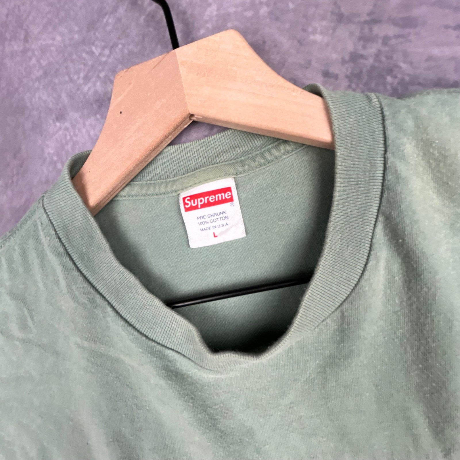 Supreme D&rsquo;Hiver 2019 2020 Winter Graphic Tee Sage Green Large Streetwear Shirt