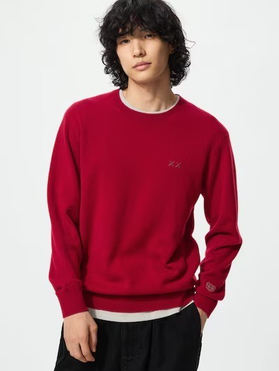 KAWS WINTER x UNIQLO Cashmere Crew Neck Sweater 3 colors New Japan 2025