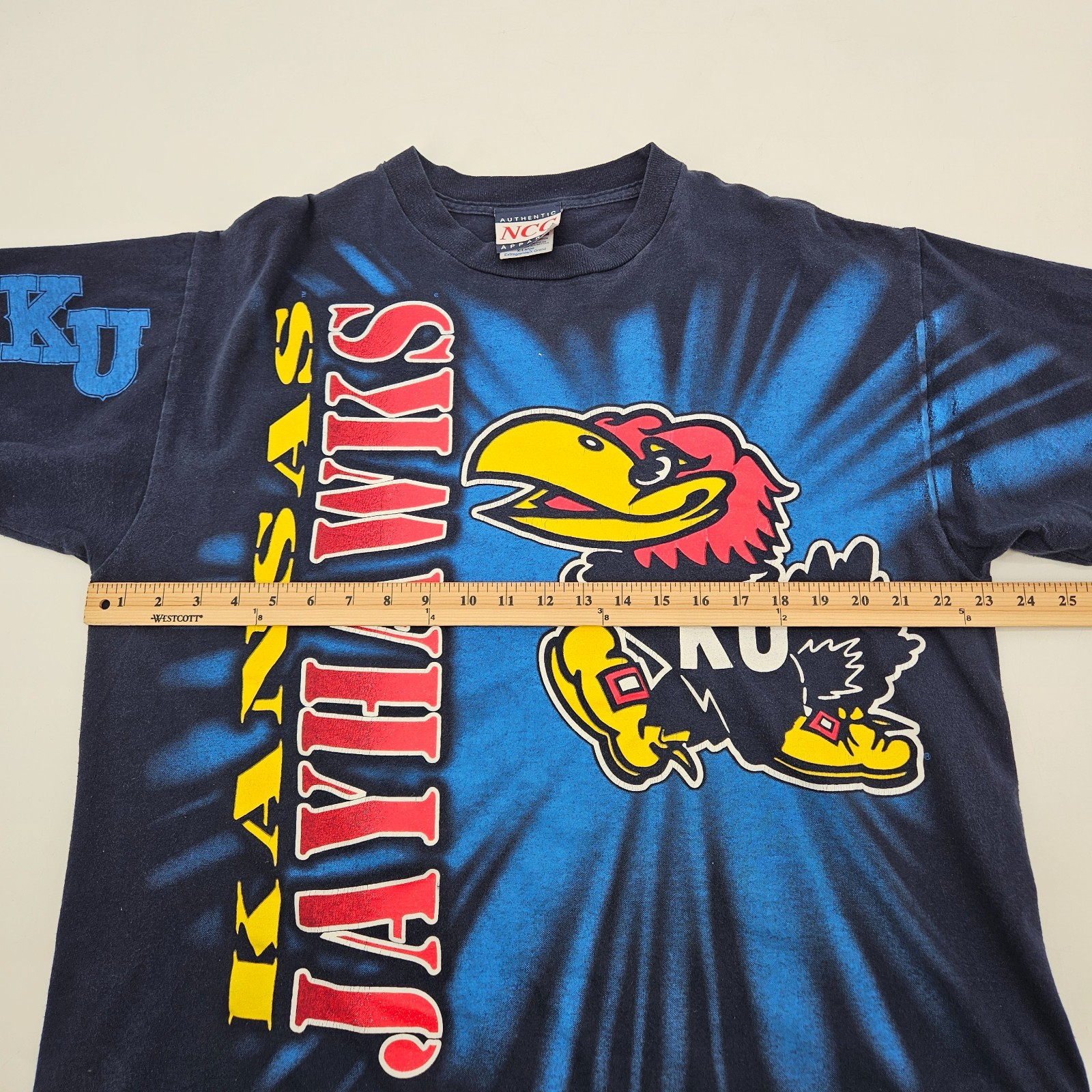 Vintage University of Kansas Jayhawks Shirt Men&rsquo;s Size XL KU All over Print VTG