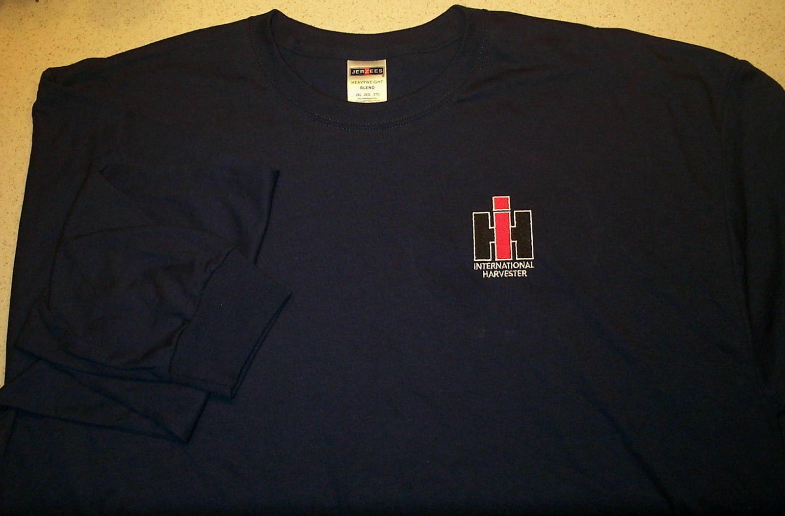 IH International Harvester Embroidered Mens Long Sleeve T-shirt (4 colors)