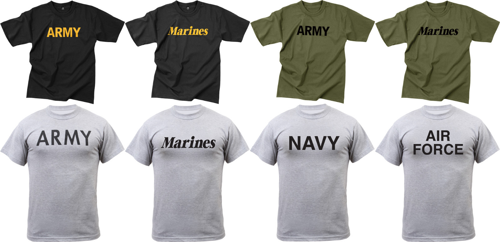 Rothco PT T-Shirt Physical Training Tactical Workout Exercise Gym Running