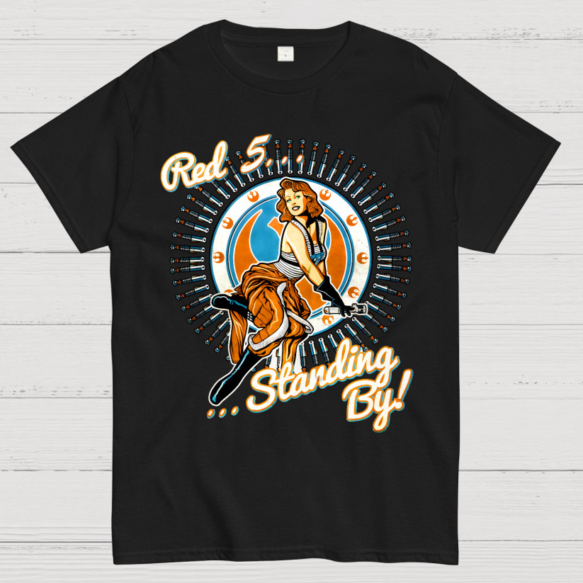 Red Five Standing By T-Shirt Size S-4XL
