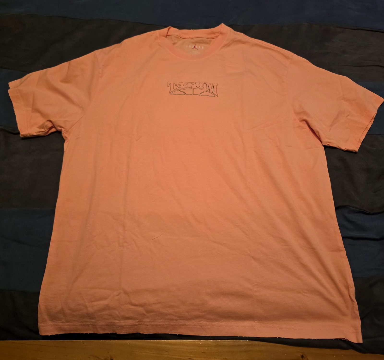 $65…Jordan Tatum « Distressed » size XXL-Tall T-shirt Orange Apricot. HF7849…