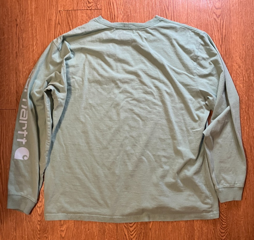 Carhartt K231 Long Sleeve Graphic T-Shirt Botanic Green Men&rsquo;s Large Original Fit