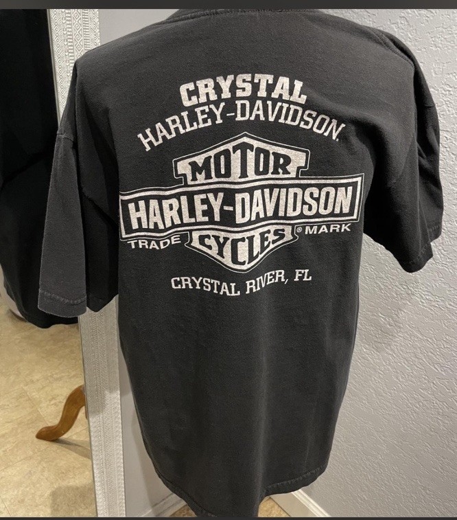 Harley-Davidson Thrashed Crystal River FL Short sleeve Shirt Men&rsquo;s Large Black