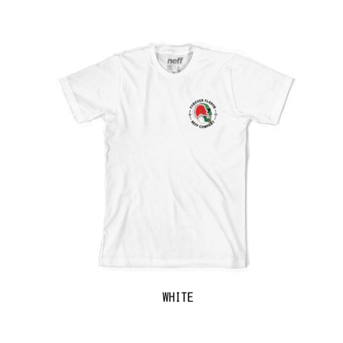 Neff Melon Cotton Crew Neck Short Sleeve Tee T-Shirt, Men&rsquo;s Large, White New