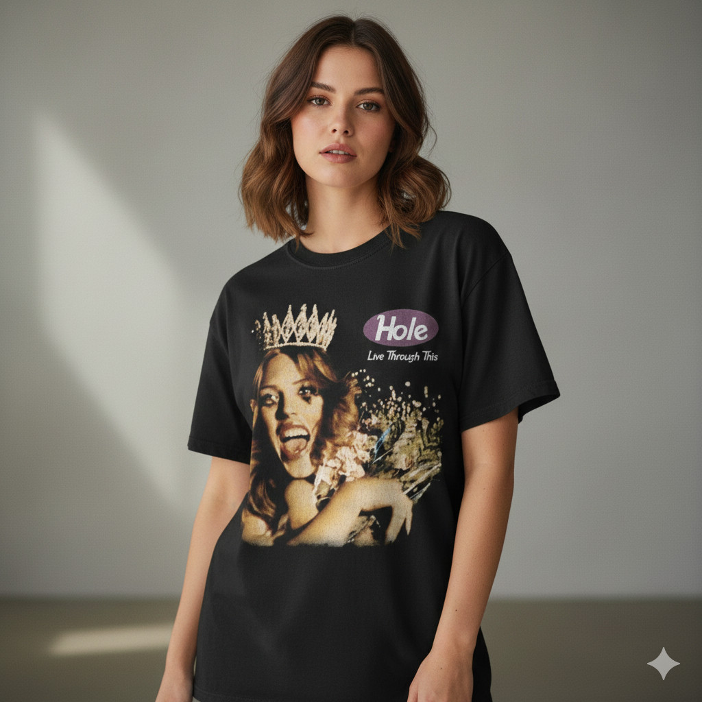 Hole Live Through This Vintage Band T Shirt Courtney Love Tee – S281