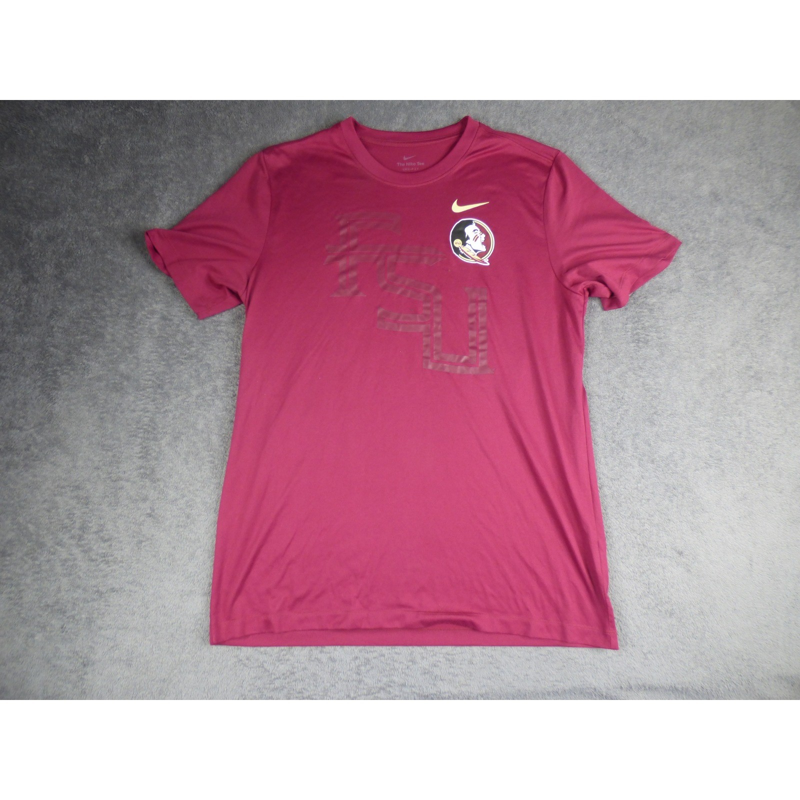 Nike Florida State Seminoles FSU Dri-FIT Shirt Mens Large Garnet Maroon T-Shirt