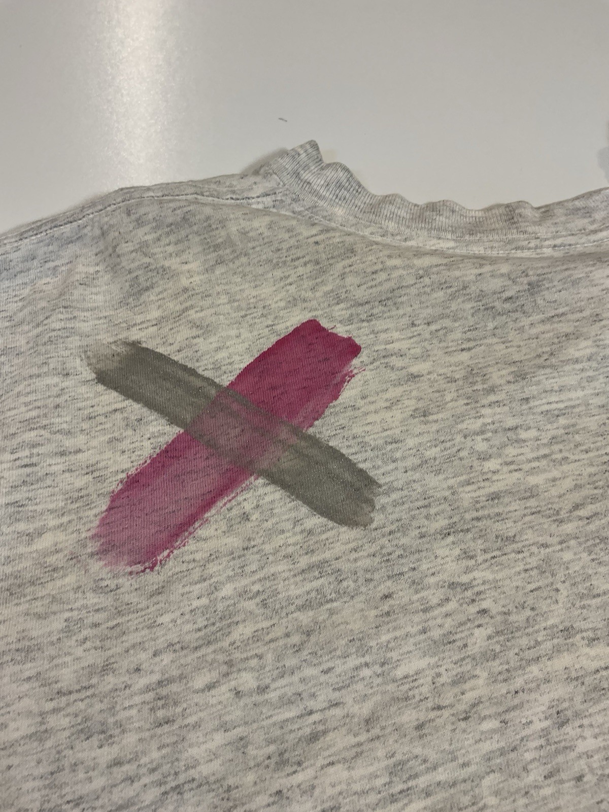 Vintage Hand Painted Glitter T Shirt Sz XL Abstract Custom Art To Wear 90s