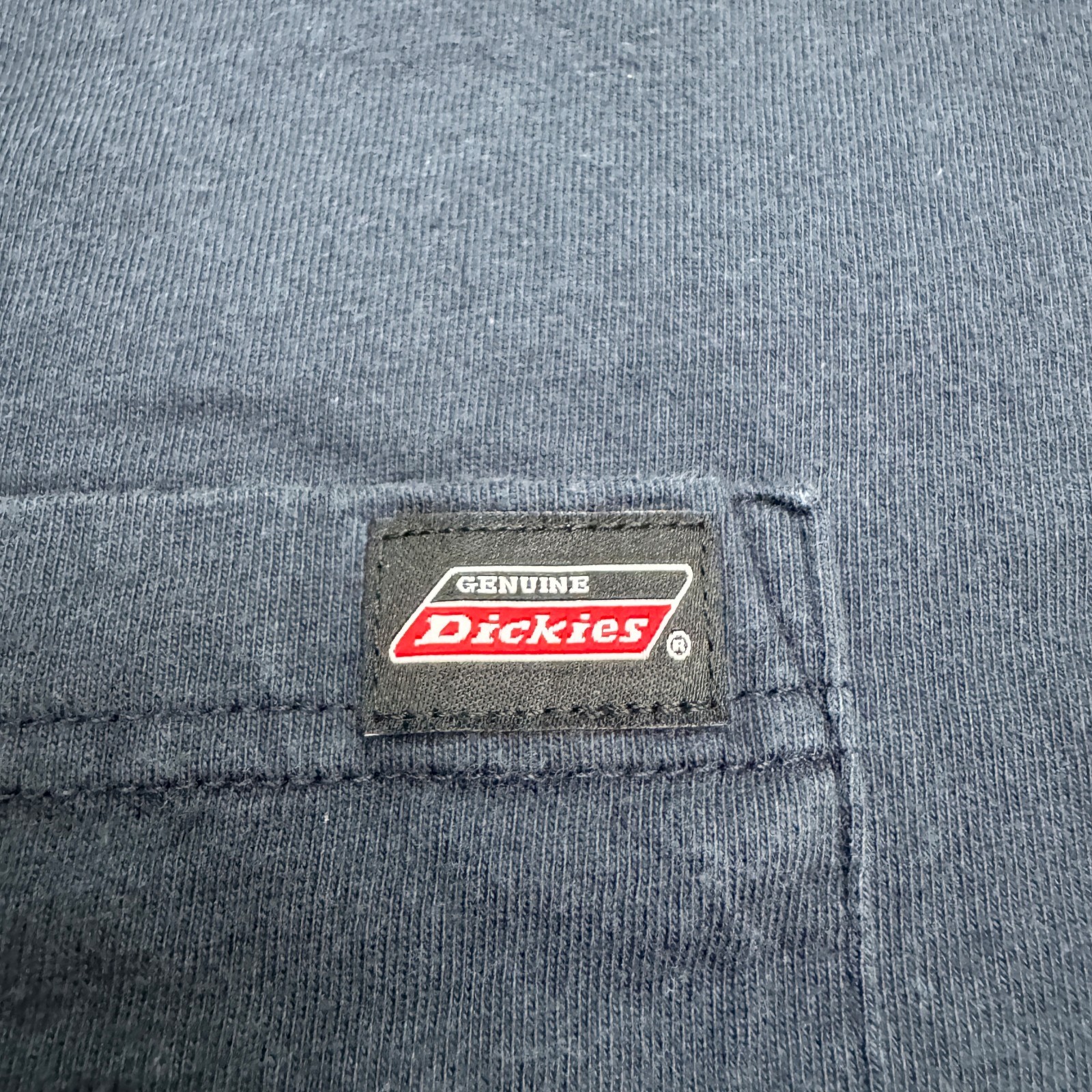 Genuine Dickies Basic T-Shirt Mens 3XL Navy Short Sleeve Crew Cotton Pocket Tee