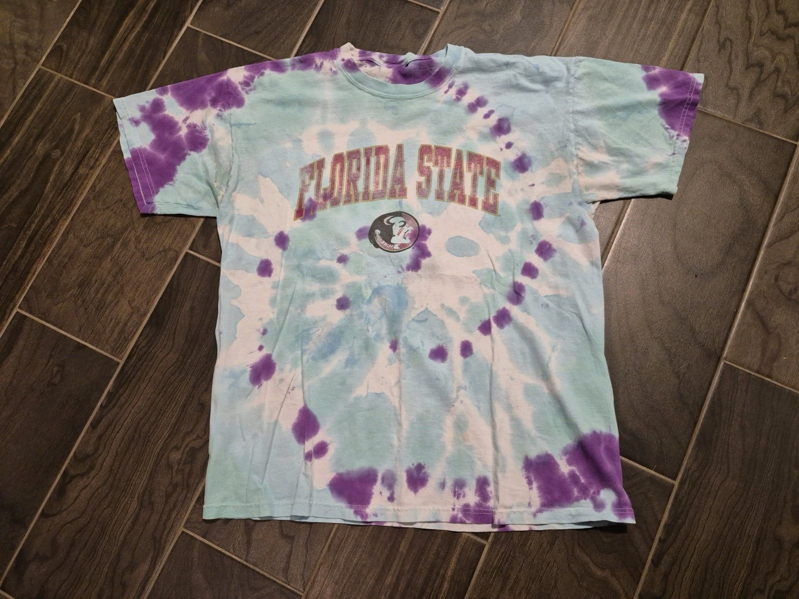 Vintage Florida State Seminoles Tie Dye Tshirt Size Large Men&rsquo;s