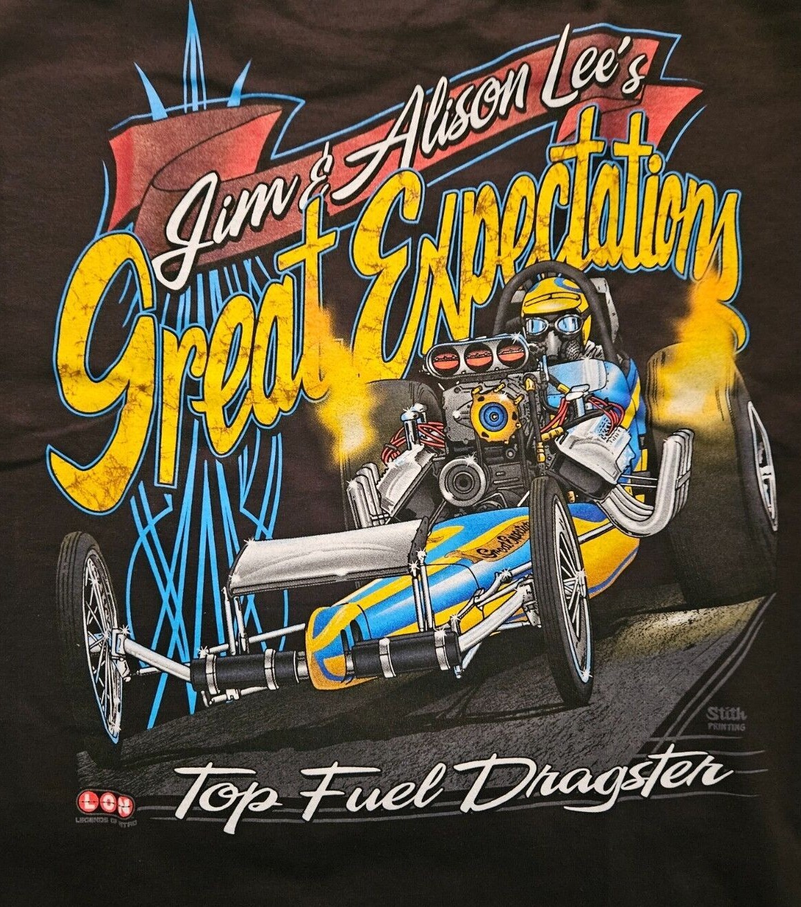 Great Expectations Top Fuel Dragster (158) Black Men&rsquo;s 100% Cotton T-shirt NHRA