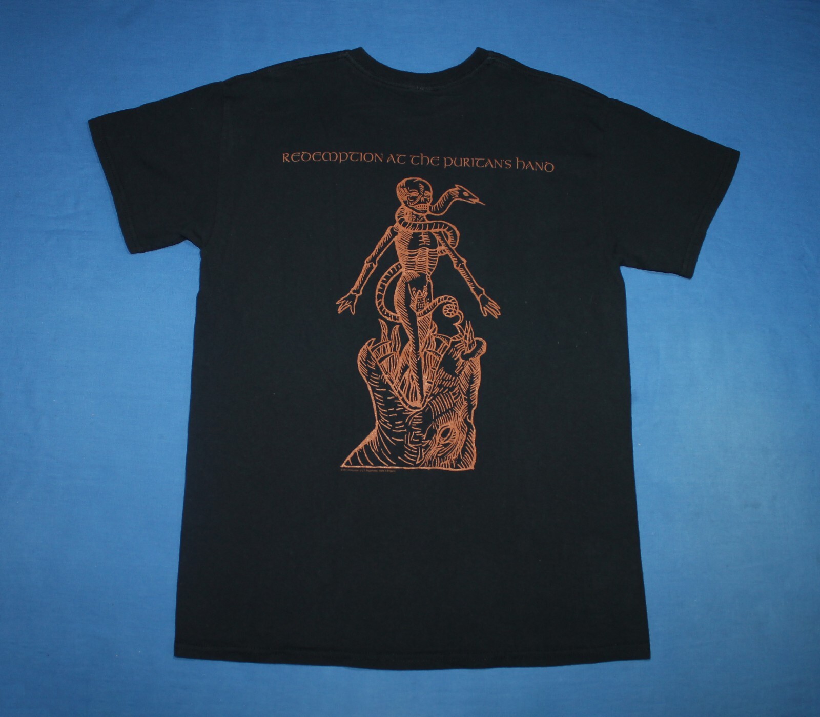 2011 Primordial Shirt Redemption at the Puritan&rsquo;s Hand Black Metal Band Men&rsquo;s M