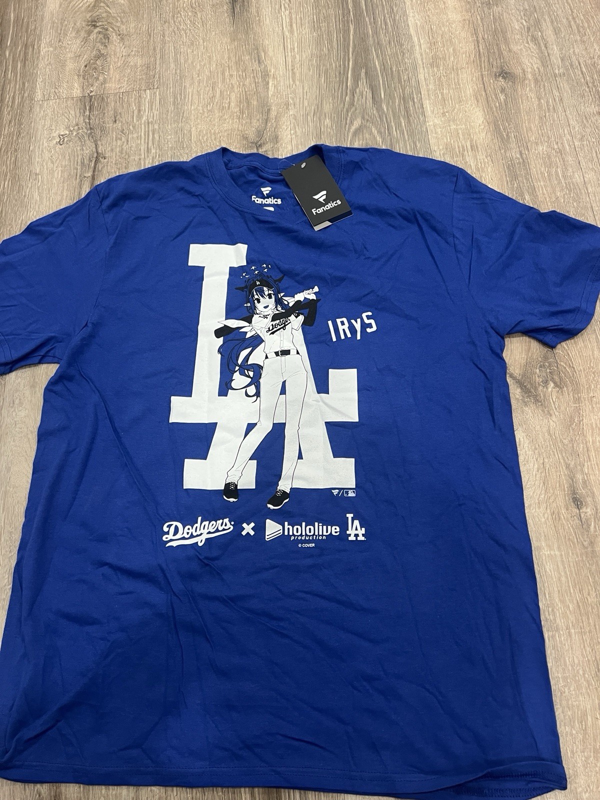 Official LA Dodgers x Hololive Night IRYS T-Shirts 7/5/25 Size LARGE