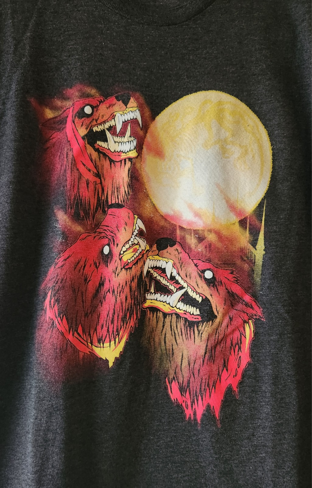 Werewolf Full Moon Graphic Tee Tultex Medium 50/50 Cotton Blend